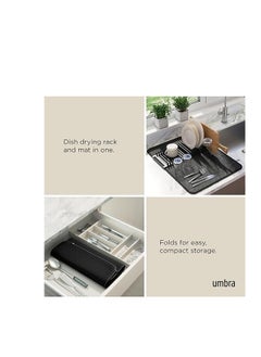 Generic 2-in-1 Compact Dish Drying Rack with Super-Absorbent Microfiber Mat – Space-Saving, Hygienic, and Stylish Kitchen Matt  - Image 2