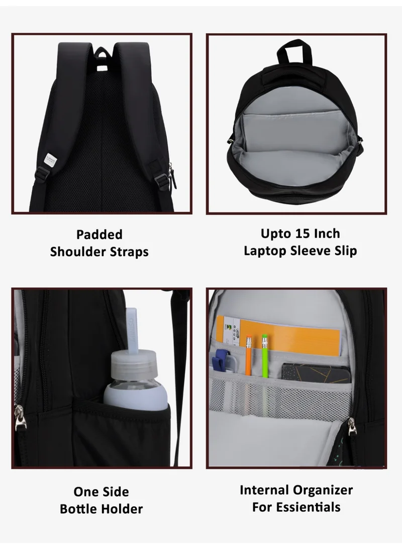Lavie  Sport 36L Play Backpack | 19 inches | Laptop Compatiable | Pencil Pouch |(Black)  | Best Price UAE