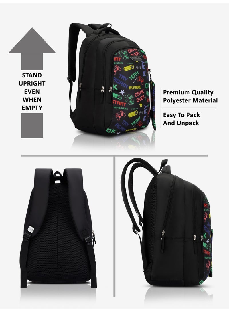 لافي حقيبة ظهر لافي سبورت  لتر مع جيب قلم متوافقة مع اللابتوب  بوصة أسود - Image 5