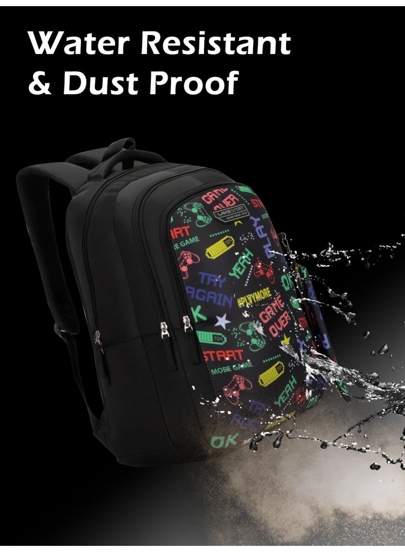 لافي حقيبة ظهر لافي سبورت  لتر مع جيب قلم متوافقة مع اللابتوب  بوصة أسود - Image 3