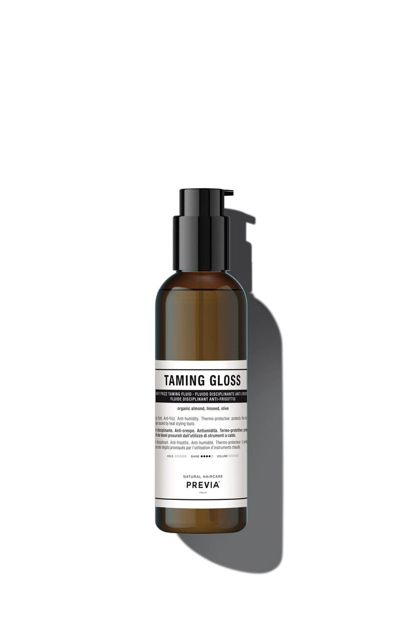 PREVIA Hair Gloss Taming Serum  LeaveIn Conditioner  AntiFrizz Heat Protectant for Dry Damaged Hair  Organic Almond Vegan Moisturizing Gloss  67 oz