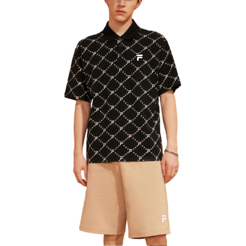 FILA FUSION FOB Polo Shirt Men's Jet Black - Image 3