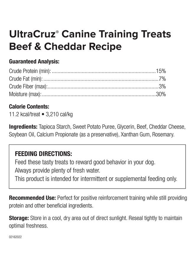 ألترا كروز مكافآت التدريب للكلاب من UltraCruz بنكهة لحم البقر والجبن الشيدر، 80 قطعة - Image 4