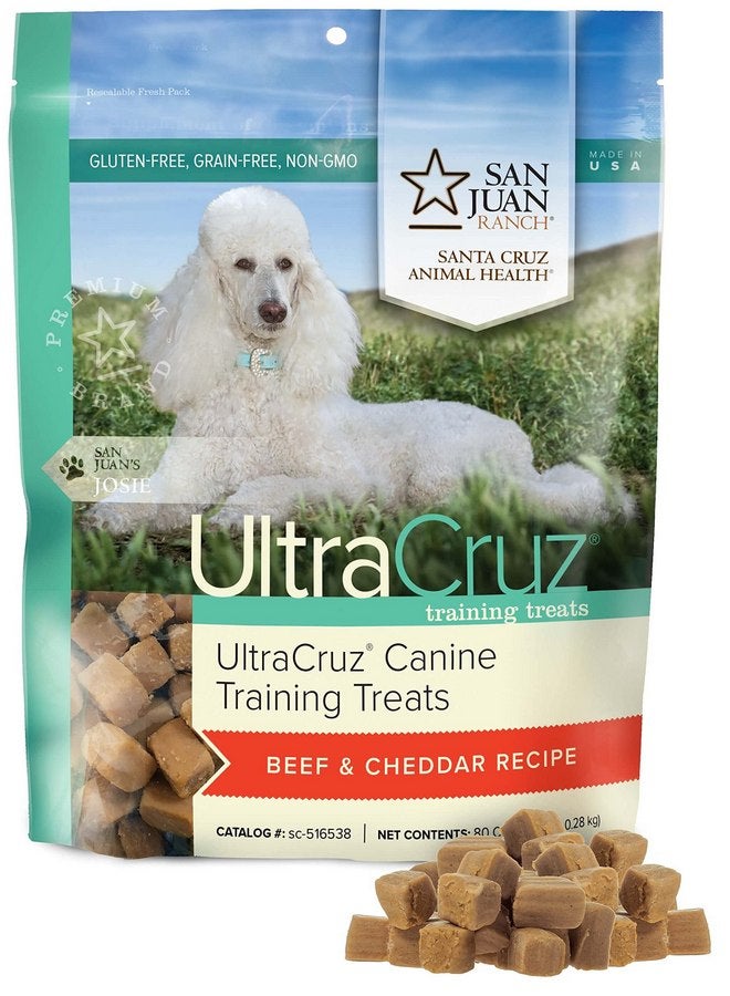 ألترا كروز مكافآت التدريب للكلاب من UltraCruz بنكهة لحم البقر والجبن الشيدر، 80 قطعة - Image 2
