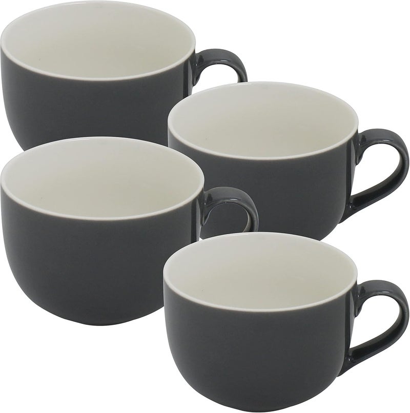 Serami Oversized Ceramic Coffee Mug with Handle  Large 22 oz Cup Perfect for Latte Cappuccino Soup Cereal  Ideal for Everyday Use  Ceramic Bowl Set Large Mug Set Gray 4 Pack - Image 1