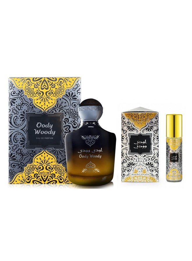 نبيل مجموعة نبيل أودي وودي للجنسين 100 مل عطر و 6 مل رول أون - Image 1