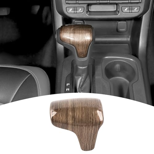 PDKLIN for Colorado Gear Shift Knob Trim Cover Fit for Chevy ColoradoGMC Canyon 20142022 Brown Wood Grain Interior Accessories 1pcs - Image 1
