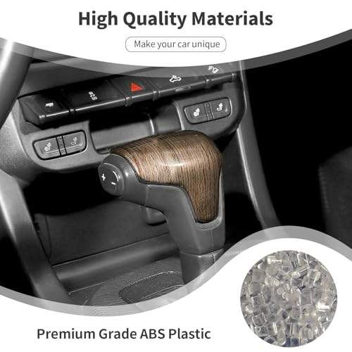 PDKLIN for Colorado Gear Shift Knob Trim Cover Fit for Chevy ColoradoGMC Canyon 20142022 Brown Wood Grain Interior Accessories 1pcs - Image 3