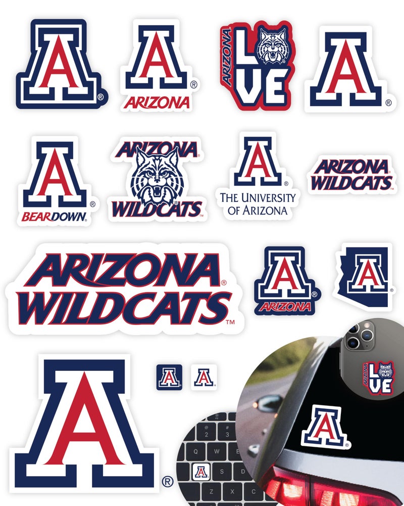PartyKandy University of Arizona Stickers for Gift Car Water Bottle Laptop and Phone for UA Football Fans and University Graduates Arizona Wildcats - Image 3
