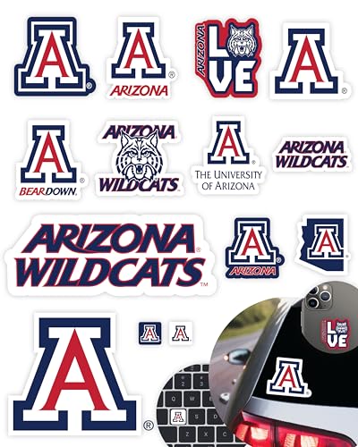 PartyKandy University of Arizona Stickers for Gift Car Water Bottle Laptop and Phone for UA Football Fans and University Graduates Arizona Wildcats - Image 1