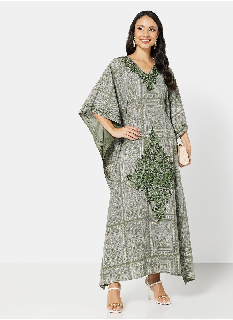 ARABIAN CLOSET EMBROIDERED KAFTAN  - Image 3
