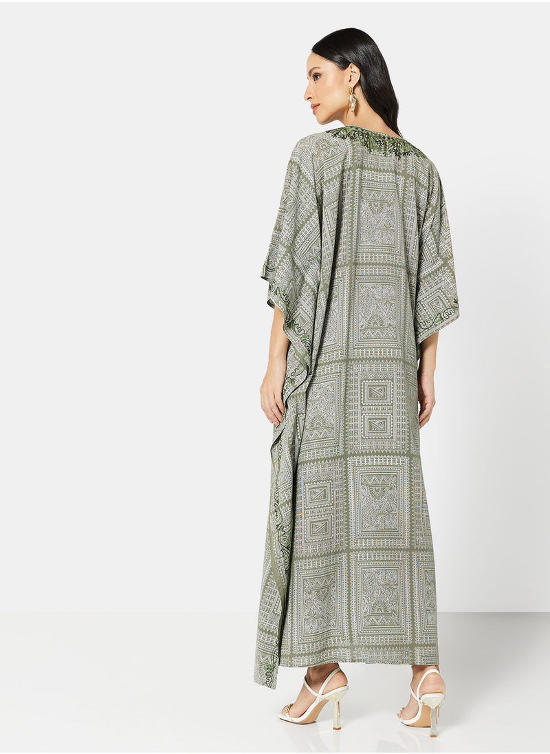 ARABIAN CLOSET EMBROIDERED KAFTAN  - Image 2