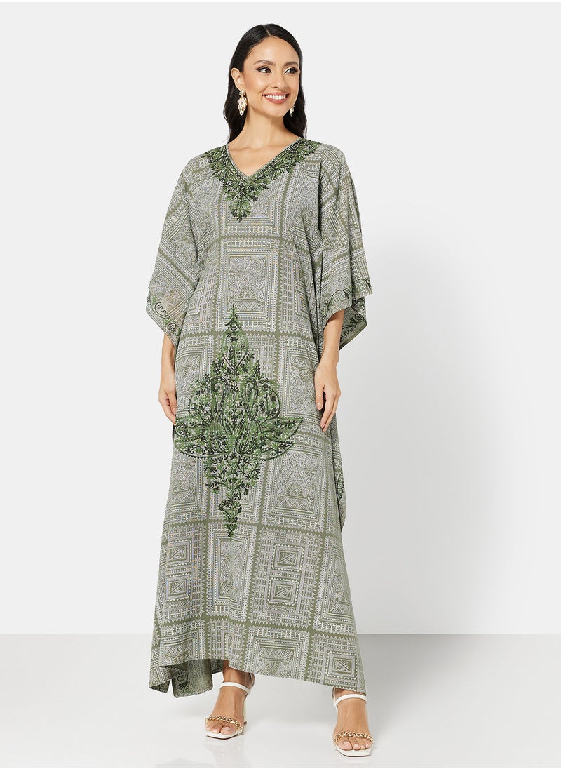 ARABIAN CLOSET EMBROIDERED KAFTAN  - Image 1