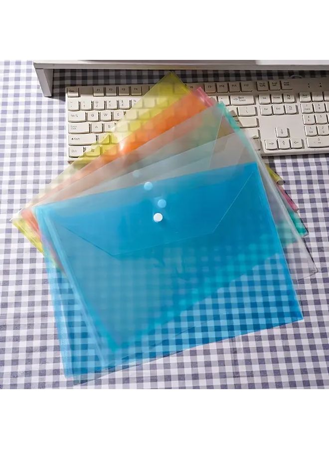 100 Pcs A4 Transparent Plastic Zipper File Bags Large Capacity Waterproof Document Organizer For Test Papers Records Paper Storage Office Supplies Classic Style - Image 4