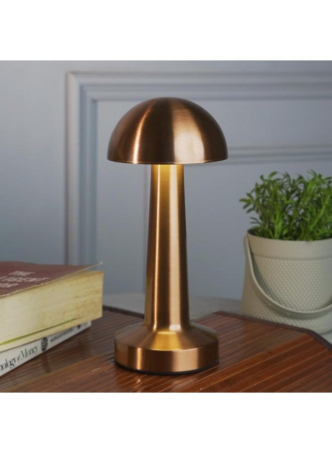 CHRONOS مصباح طاولة LED بدون سلك كرونوس دوم (ذهبي) - قابل لإعادة الشحن عبر USB مع تحكم باللمس قابل للتعتيم مع 3 ألوان ضوء قابلة للتعديل لمصباح الطاولة للفندق، المقهى، المطعم أو المنزل بجانب السرير، في المنتصف أو لتناول الطعام - Image 4