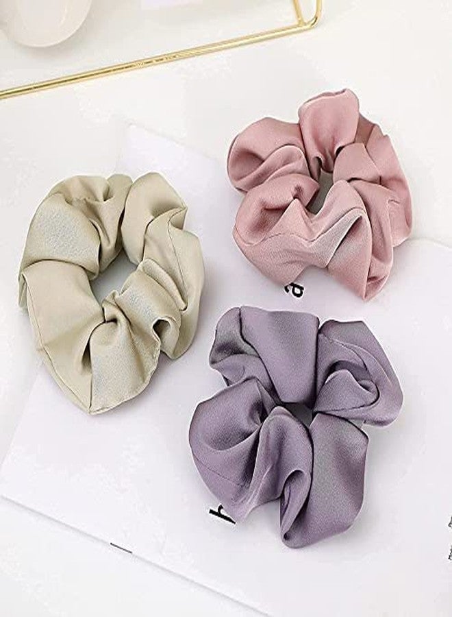 HKD SALES Extra Large Oversized Scrunchies - Silk Satin Scrunchies for Hair - Jumbo Scrunchies for Thick Hair - Silk Hair Ties for Women Girls Lady Children (2 Pc) - Image 5