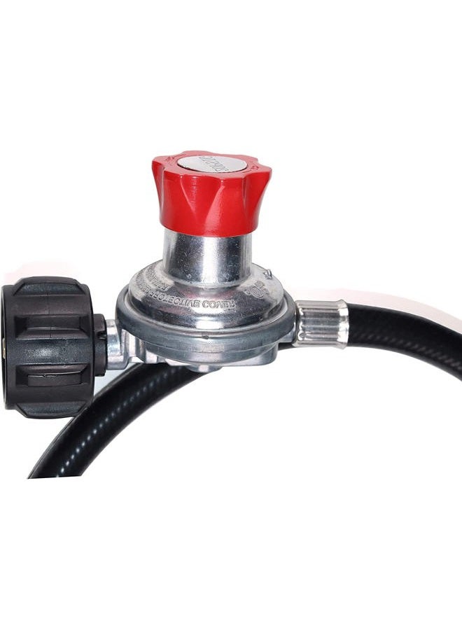DozyAnt 5 feet 0-20 PSI Adjustable High Pressure Propane Regulator with Hose for QCC1/Type1 Propane Tank Cylinder Fits for LP Gas Grill Turkey Fryers Patio Heaters and More Appliances-Safety Certified - Image 3