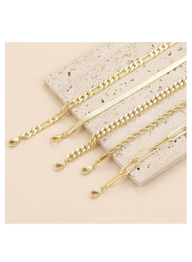 Goolsky سلسلة الأساور الذهبية الفريدة والبسيطة تعكس إحساسًا بالجودة عند تداخلها. - Image 2