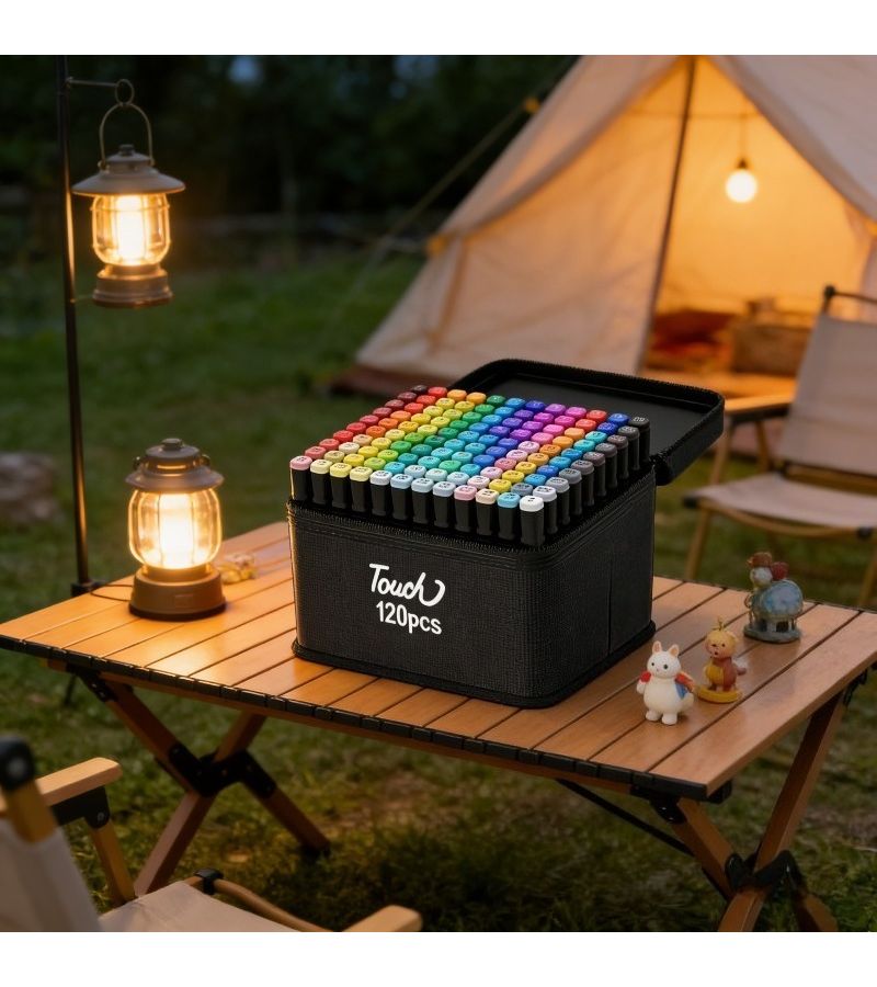 120pcs Color Markers Set with Portable Storage Case for Smooth Ink Flow - Image 5