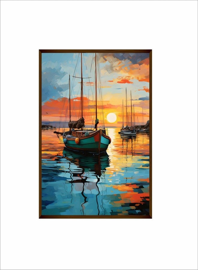 Artsense Nature-Inspired Abstract Canvas Wall Painting 20x30 Inch (50x71 cm) Framed Wall Art for Living Room, Bedroom & Home Décor | Large Multicolor Modern Wall Painting - Image 2