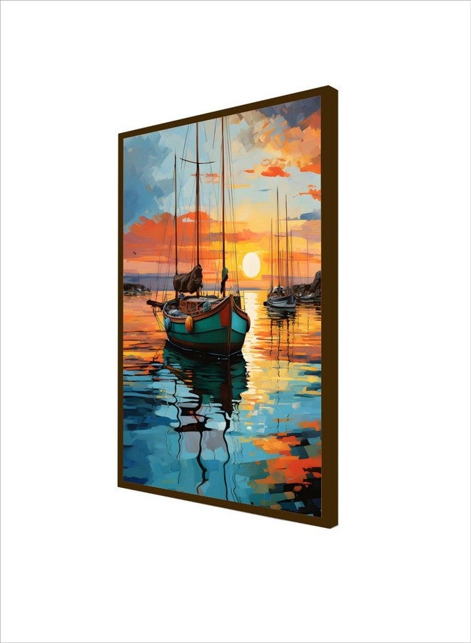 Artsense Nature-Inspired Abstract Canvas Wall Painting 20x30 Inch (50x71 cm) Framed Wall Art for Living Room, Bedroom & Home Décor | Large Multicolor Modern Wall Painting - Image 3