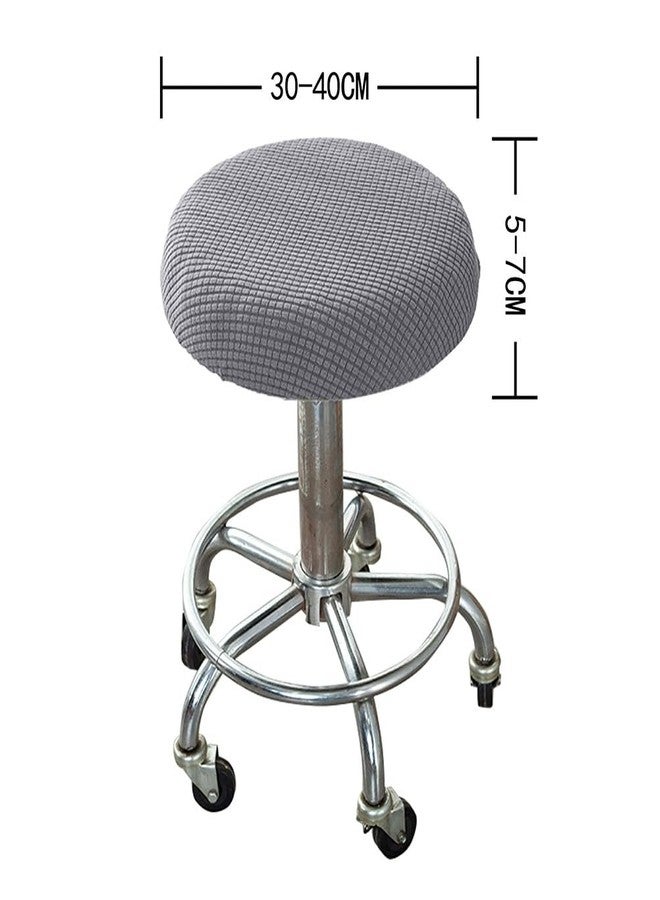 Alipis Elastic Plush Round Stool Cover for Dining Chairs Washable Protective Slipcover Fits 14-17 Inch Seats Home Use Chair Seat Cover for Kitchen and Dining Room - Image 2