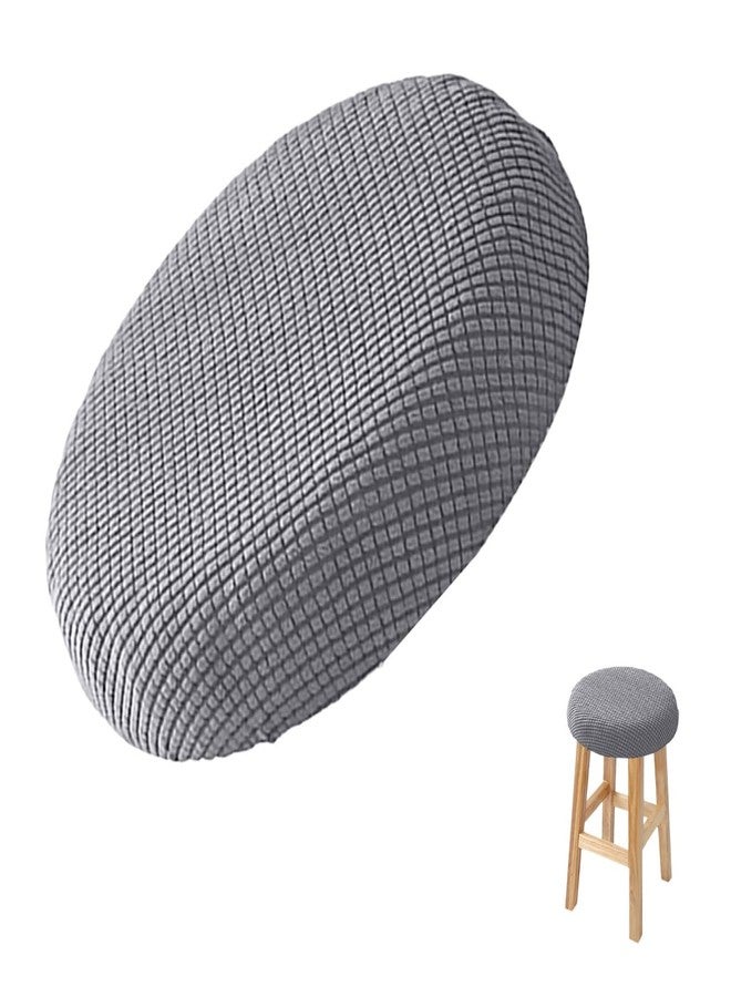 Alipis Elastic Plush Round Stool Cover for Dining Chairs Washable Protective Slipcover Fits 14-17 Inch Seats Home Use Chair Seat Cover for Kitchen and Dining Room - Image 1