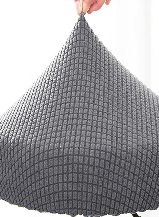 Alipis Elastic Plush Round Stool Cover for Dining Chairs Washable Protective Slipcover Fits 14-17 Inch Seats Home Use Chair Seat Cover for Kitchen and Dining Room - Image 5