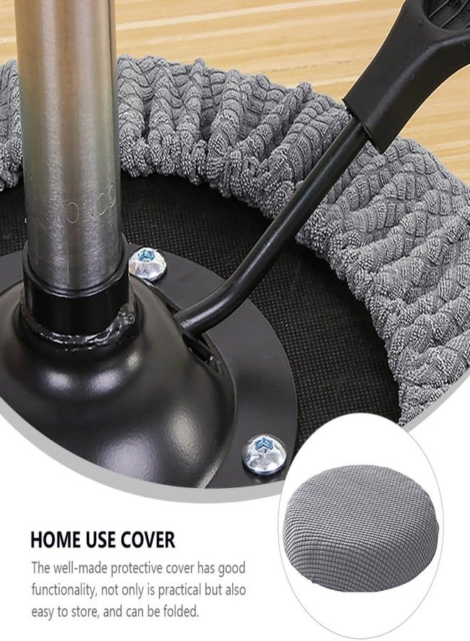 Alipis Elastic Plush Round Stool Cover for Dining Chairs Washable Protective Slipcover Fits 14-17 Inch Seats Home Use Chair Seat Cover for Kitchen and Dining Room - Image 3