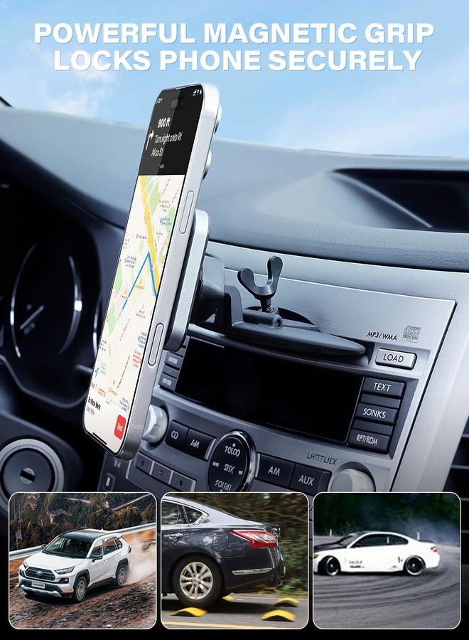 1Zero for Magsafe CD Phone Holder for Car [20 N55 Ultra Strong Magnets] Magnetic CD Player Phone Mount, Stable CD Slot Phone Mount for iPhone 17 16 15 14 13 12 Mini Pro Pro Max Plus & Magsafe Case - Image 4