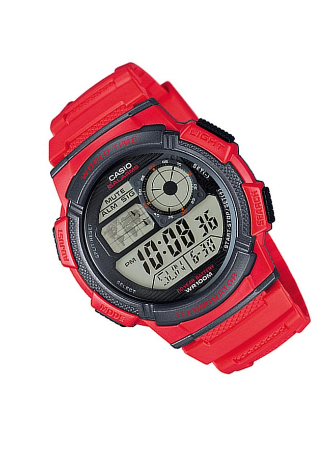 CASIO Men Caballero Digital Watch AE-1000W-4AVEF - 40 mm - Red - Image 5