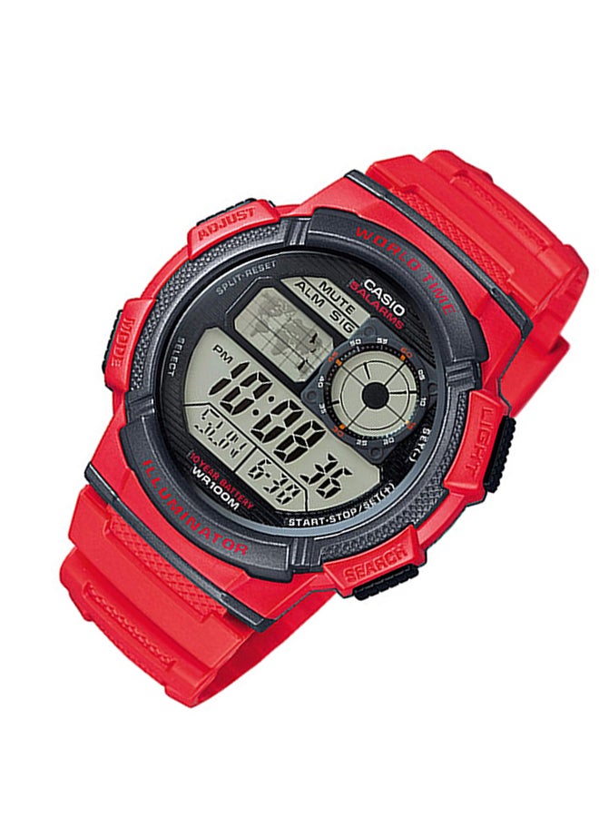 CASIO Men Caballero Digital Watch AE-1000W-4AVEF - 40 mm - Red - Image 4