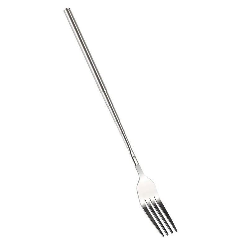 1 x Stainless Steel Silver Salad Cutlery, Adjustable Length 22-64 cm/8.7-25.1 Inches, 35 Grams, Brand New, Ideal for Barbecue Dinner Dessert Sausage Hot Dog Vegetables - Image 5