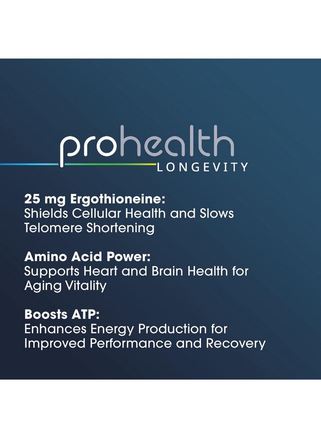 ProHealth Ergothioneine 5X Strength. 25mg Clinical Research Dose. Natural Amino Acid Mushroom Supplement for Improved Cognition, Heart Health. Essential Longevity Vitamin. 25 mg/Serving, 30 Servings - Image 3