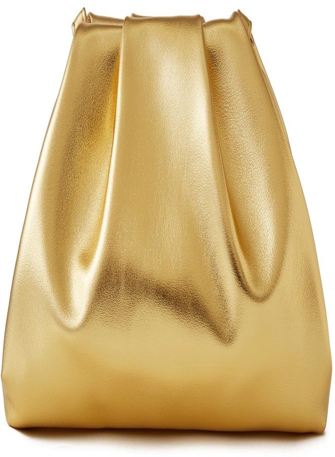 Munansli Women's Clutch Purse,detachable chain shoulder bag, dumpling crossbody bag, cloud evening clutch., Metallic Gold - Image 1