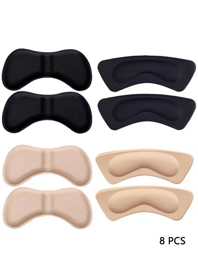 8-Piece Shoe Filler High Heel Cushion Pads Invisible Heel Patch Thickened Anti Wear Heel High Heels Men's and Women's Sponge Pad - Image 1