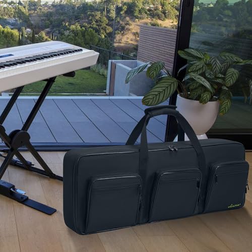 LASUK 49 Key Keyboard Case (Size: 34.6"x4.5"x13.8"), Portable Keyboard Piano Waterproof 600D Oxford Cloth with Adjustable Straps, Key Keyboard Gig Bag Case - Image 3