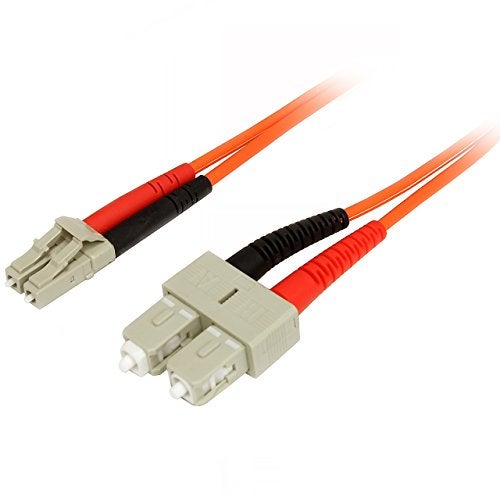 StarTech.com 1m Fiber Optic Cable - Multimode Duplex 50/125 - LSZH Fiber Jumper Cord - LC/SC - Image 1