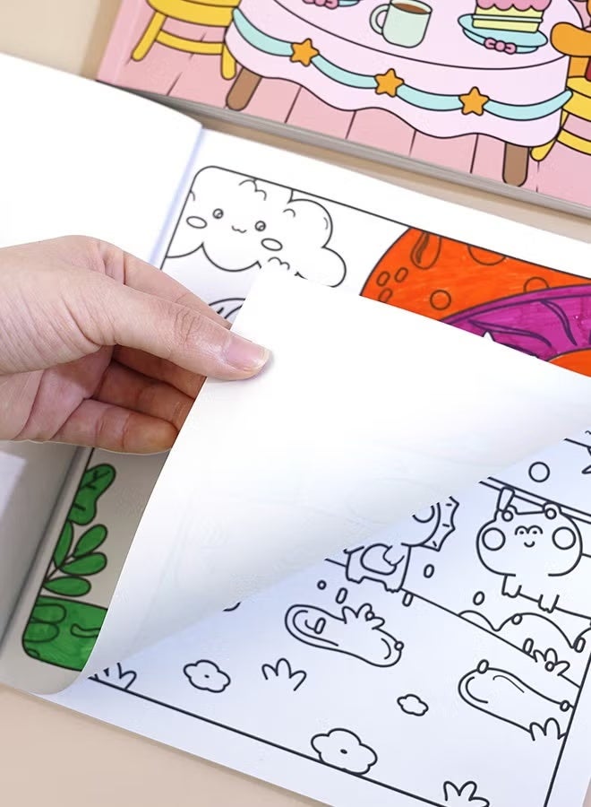 Coloring Book for Adults & Teens: Cute characters with easy coloring designs - Image 4