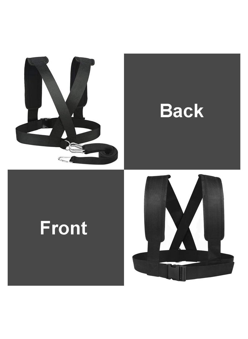 Y&D - SYOSI Sled Harness Vest Waist Belt Pulling Strap, Explosive Force Bounce Physical Training Resistance Rope Improving Speed, Stamina and Strength with Pull Strap Fitness Speed - Image 1