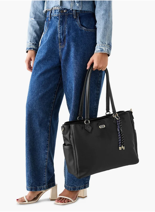 ميسي Women's Solid Tote Bag and Pouch Set
