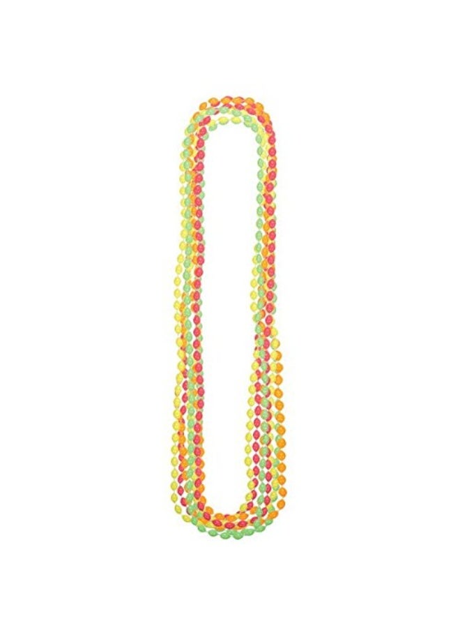 Amscan قلائد خرز نيون من أMSCAN 30 إكسسوار أنيق وممتع مثالي لحفلات الأزياء والمهرجانات وفعاليات المدارس والمزيد