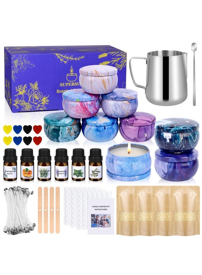 SUPERSUN Candles Making Kit For Adult Christmas Diy Gift For Kid And Beginner Includes Beeswax Essential Oils Dyes And More Diy Candle Making Supplies - Image 1