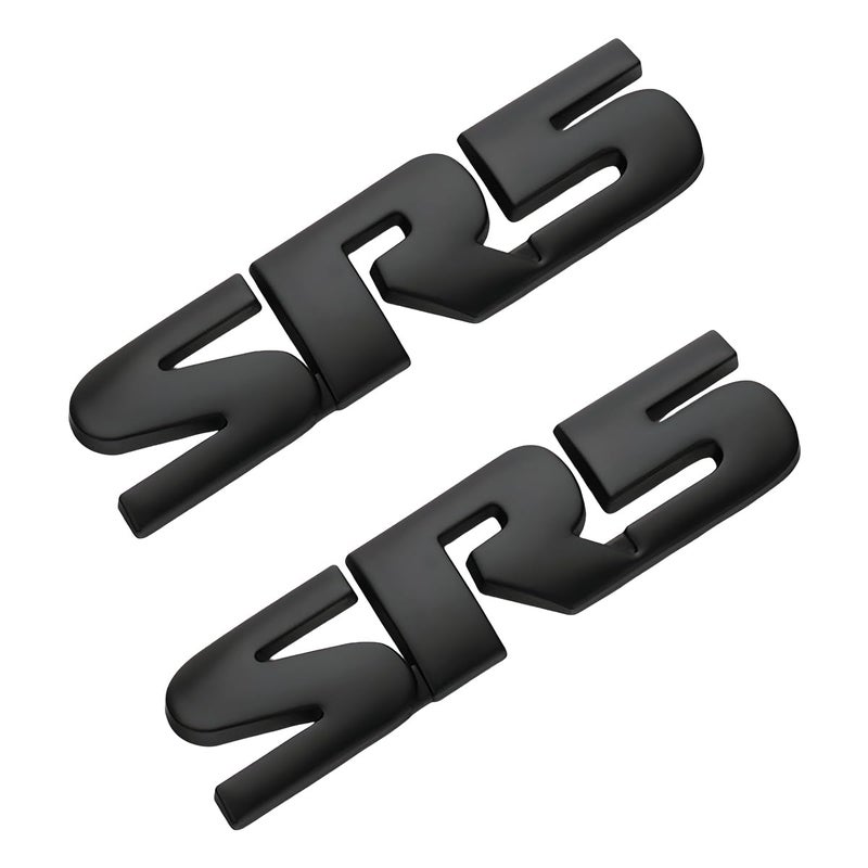 BWBWND 2 PCS 3D SR5 Metal Emblem Classic Decorative SR5 Nameplate Logo Side Rear Tailgate Badge Car Fender Trunk Letters Emblem Sticker Decal Compatible with 4Runner Tacoma Black - Image 3