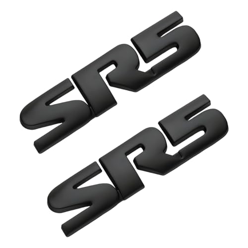 BWBWND 2 PCS 3D SR5 Metal Emblem Classic Decorative SR5 Nameplate Logo Side Rear Tailgate Badge Car Fender Trunk Letters Emblem Sticker Decal Compatible with 4Runner Tacoma Black - Image 1