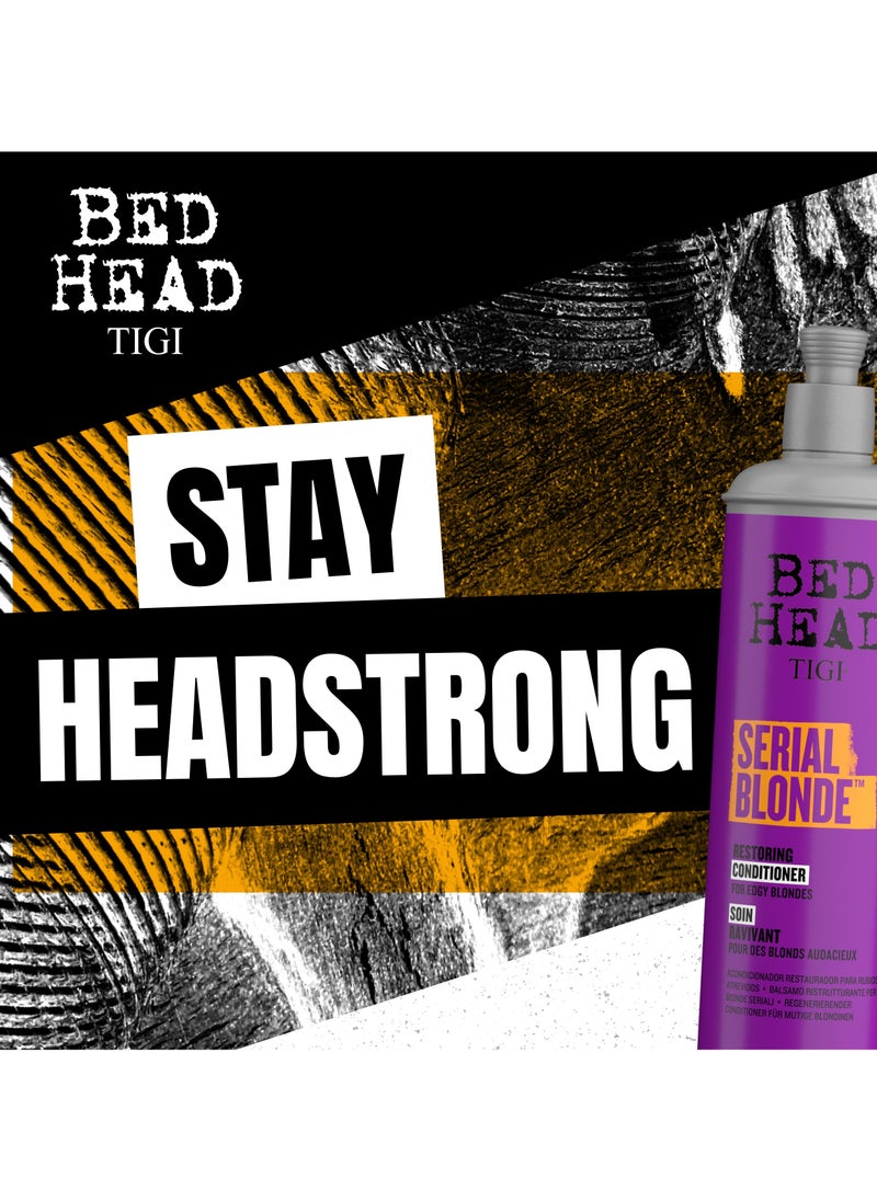 Bed Head Tigi Serial Blonde Conditioner - Ideal for Natural and Coloured Blonde Hair - Strengthen Blonde Hair, 400 ml  - Image 2