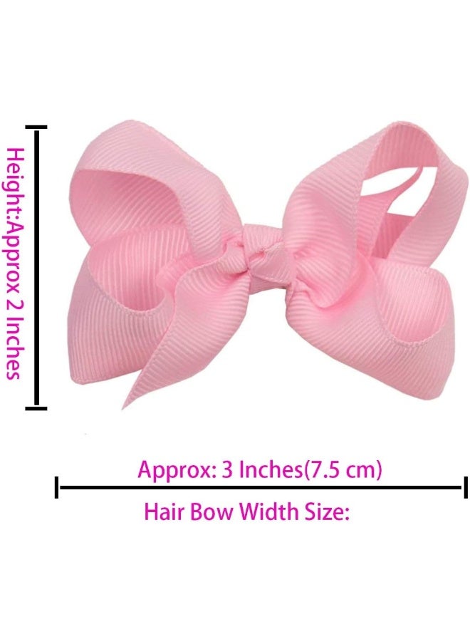 JOYOYO 40Pieces Boutique Grosgrain Ribbon Pinwheel 3" Hair Bows Alligator Clips For Babies Toddlers Teens Gifts In Pairs - Image 2