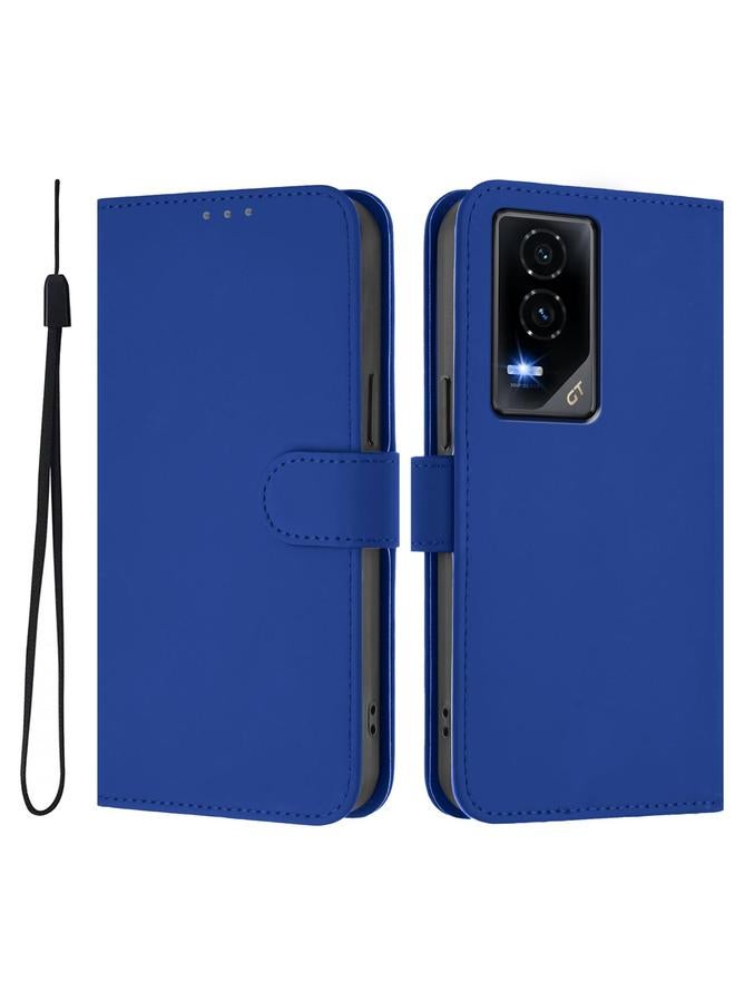 اس-توب جراب هاتف Honor GT من الجلد بلون سادة مع حبل تثبيت - Image 2