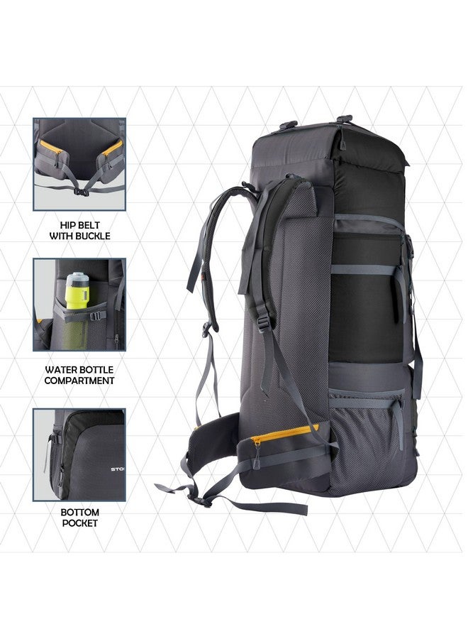 Trawoc TRAWOC STONEX 60 Ltr Travel Backpack Trekking Rucksack bag for Men & Women Travel Bag Hiking Backback, Black, 3 Year Warranty, HK001 - Image 5