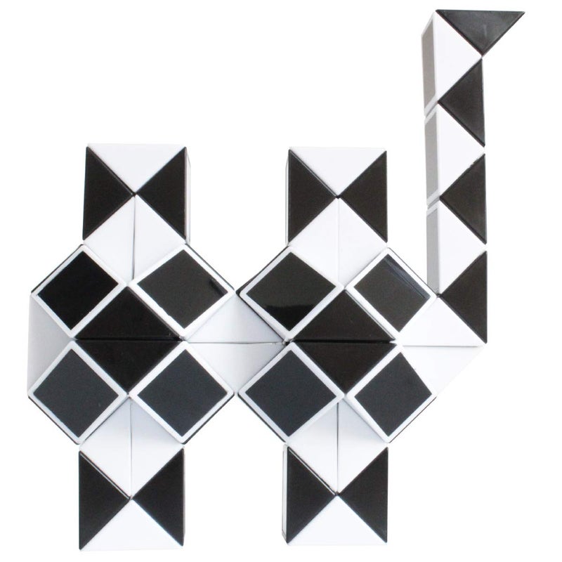 Mipartebo Magic Snake Cube Twist Puzzle 72 Wedges Large Size Twist Fidget Snake Toys Gift Party Favors for Kids Adults Teens Black - Image 4